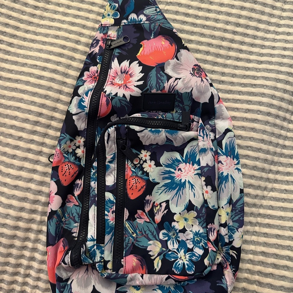 Vera Bradley Floral Backpack with Pink and Blue Accents